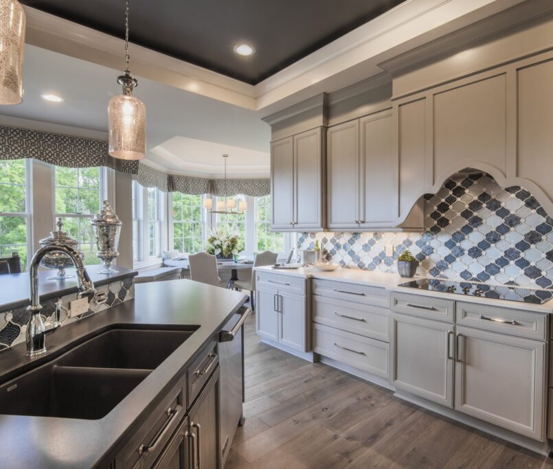 Custom cabinets in a beautifully designed kitchen